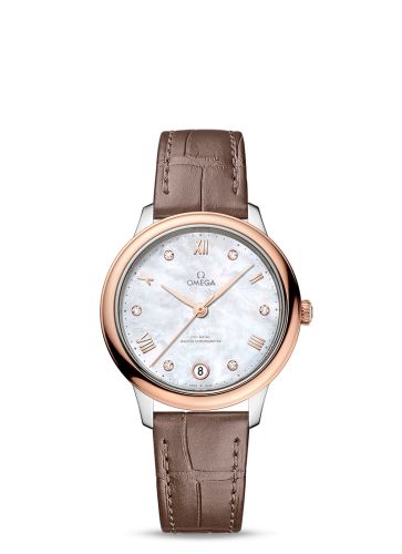 Omega De Ville Master Chronometer 34 Stainless Steel - Sedna Gold / MOP - Diamond